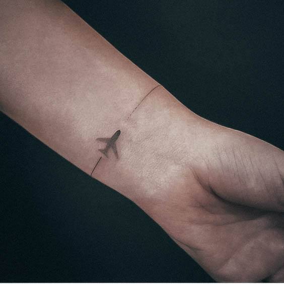 Ladies Airplane Tattoo Design Inspiration