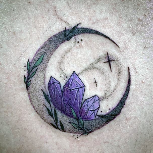 Ladies Amethyst Tattoo Design Inspiration