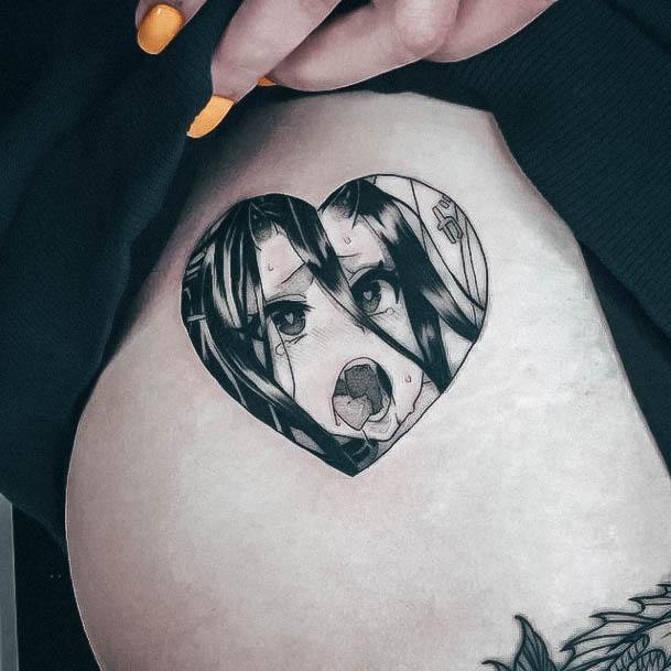 Ladies Anime Tattoo Design Inspiration