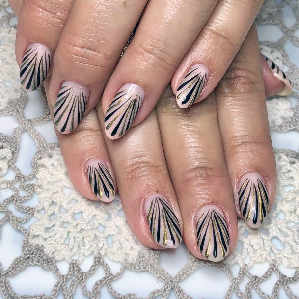 Ladies Art Deco Nail Design Inspiration