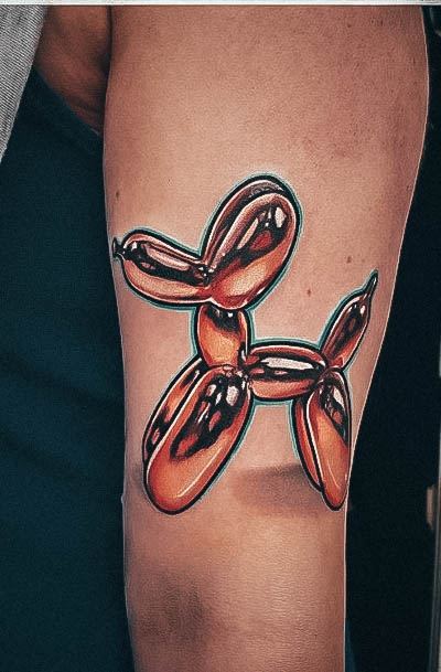 Ladies Ballon Animal Tattoo Design Inspiration