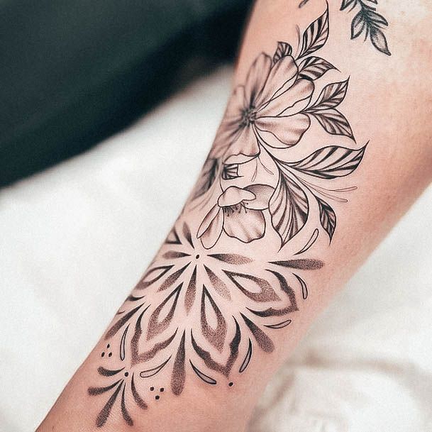 Ladies Black And White Tattoo Design Inspiration