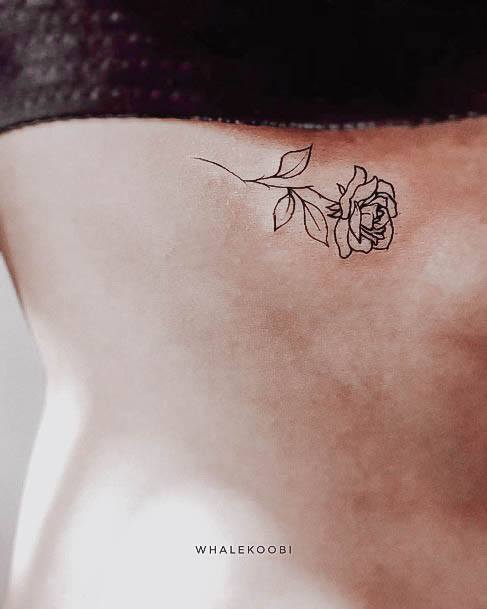 Ladies Black Rose Tattoo Design Inspiration