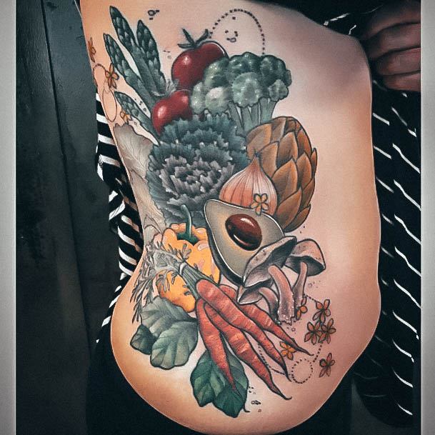 Ladies Broccoli Tattoo Design Inspiration