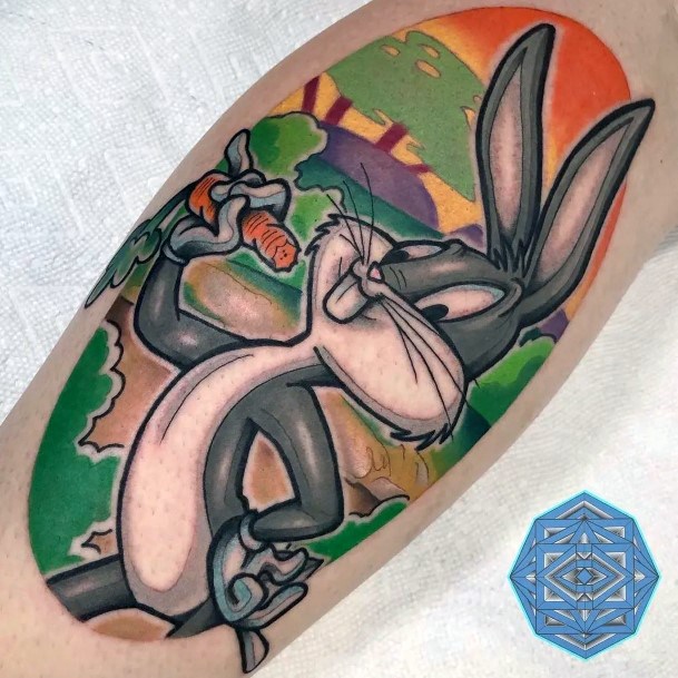 Ladies Bugs Bunny Tattoo Design Inspiration