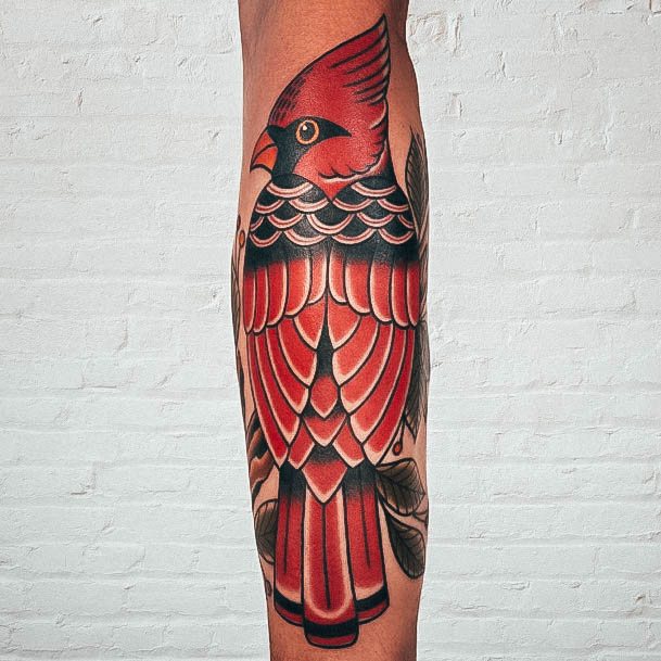 Ladies Cardinal Tattoo Design Inspiration