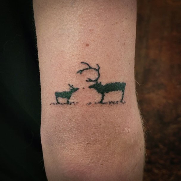 Ladies Caribou Reindeer Tattoo Design Inspiration