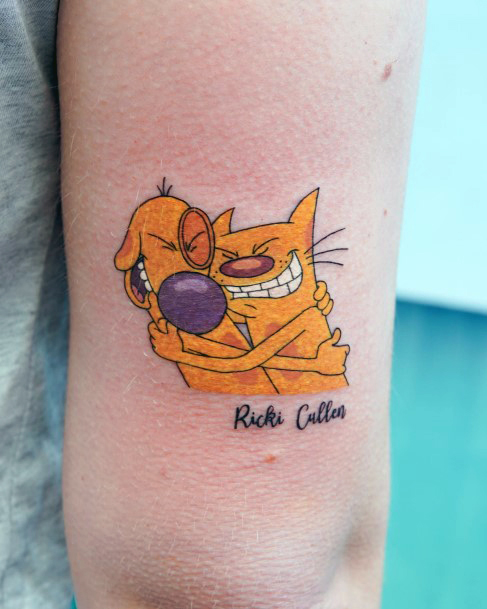 Ladies Catdog Tattoo Design Inspiration