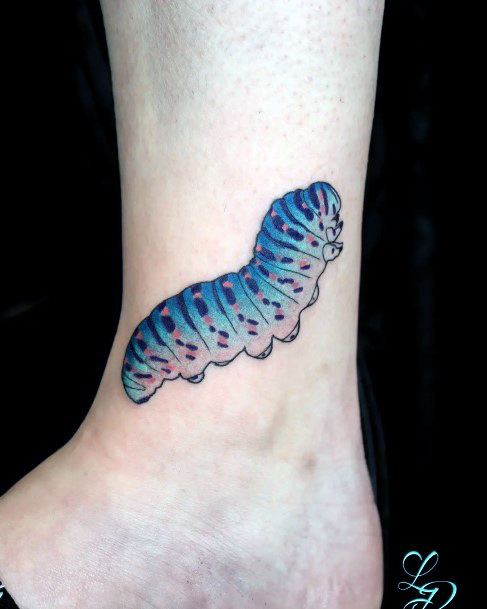 Ladies Caterpillar Tattoo Design Inspiration