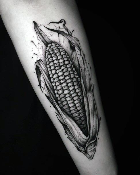 Ladies Corn Tattoo Design Inspiration