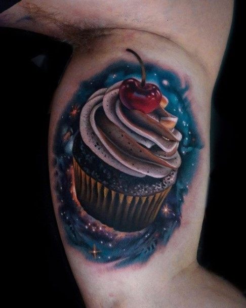 Ladies Cupcake Tattoo Design Inspiration