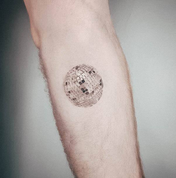 Ladies Disco Ball Tattoo Design Inspiration