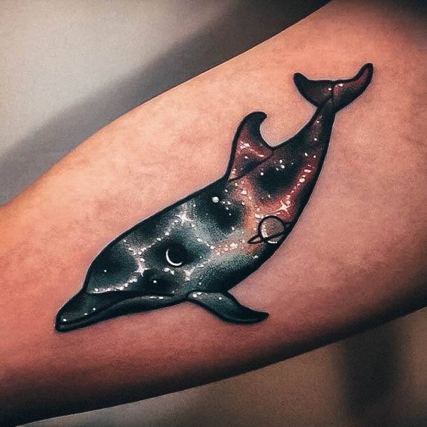 Ladies Dolphin Tattoo Design Inspiration