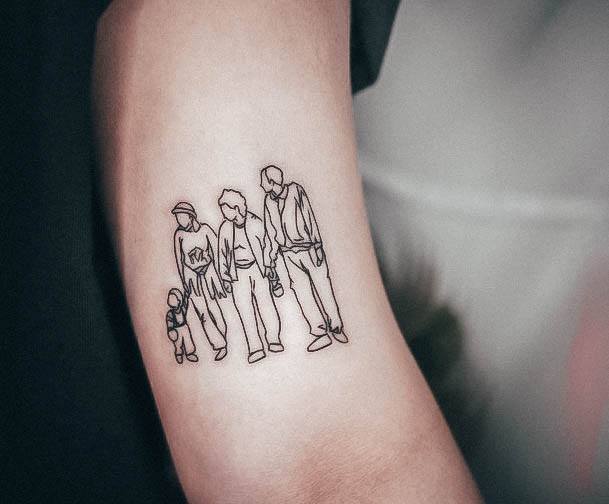 Ladies Family Tattoo Design Inspiration