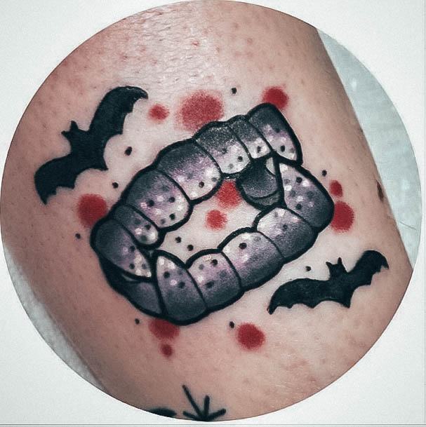 Ladies Fangs Tattoo Design Inspiration