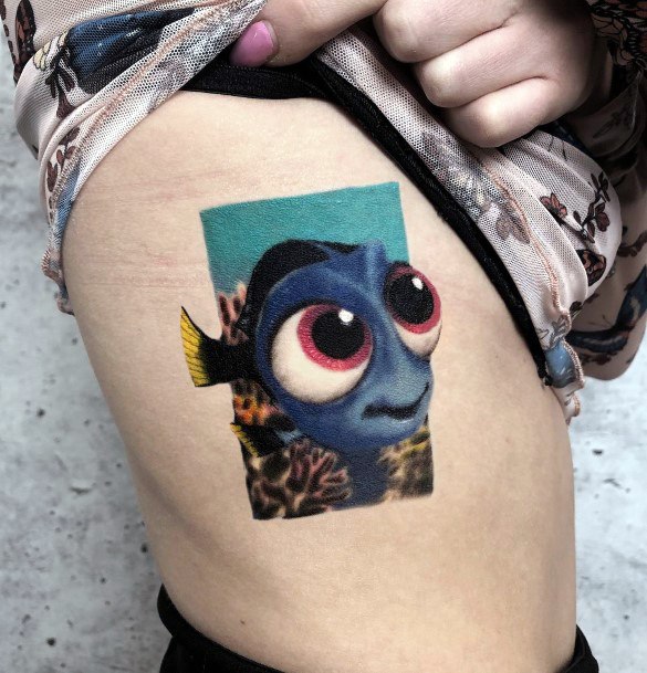 Ladies Finding Nemo Tattoo Design Inspiration