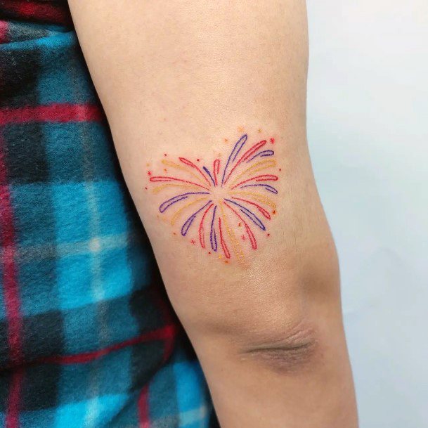 Ladies Fireworks Tattoo Design Inspiration