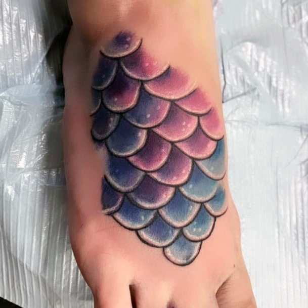 Ladies Fish Scales Tattoo Design Inspiration