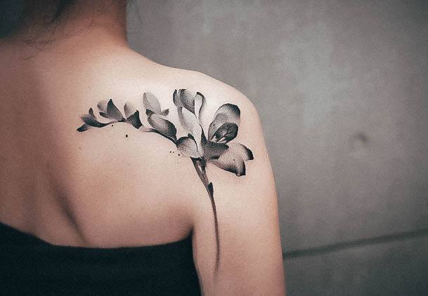 Ladies Floral Tattoo Design Inspiration