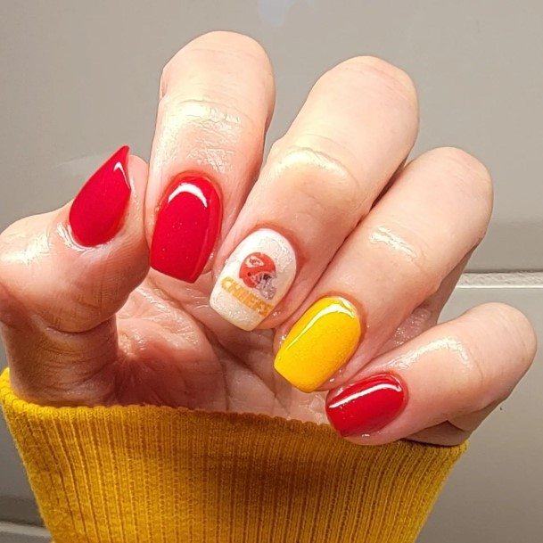 Ladies Football Nail Design Inspiration