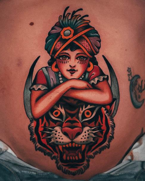 Ladies Fortune Teller Tattoo Design Inspiration