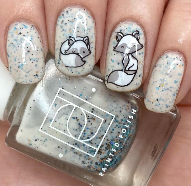 Ladies Fox Nail Design Inspiration