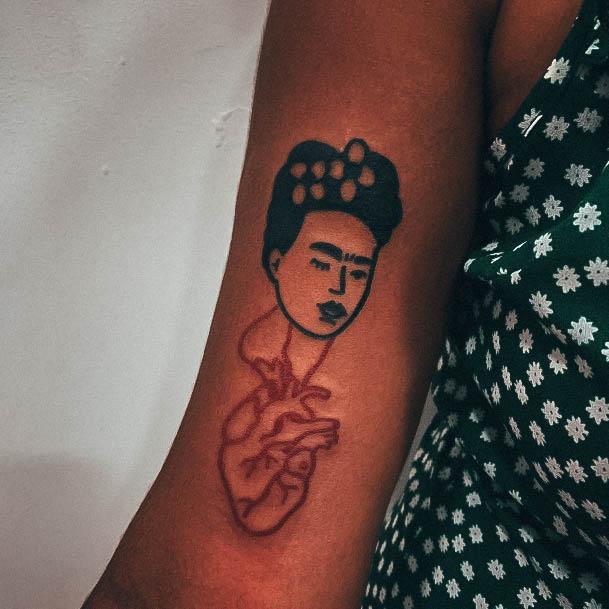 Ladies Frida Tattoo Design Inspiration