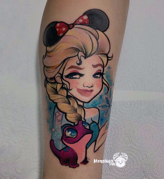 Ladies Frozen Tattoo Design Inspiration