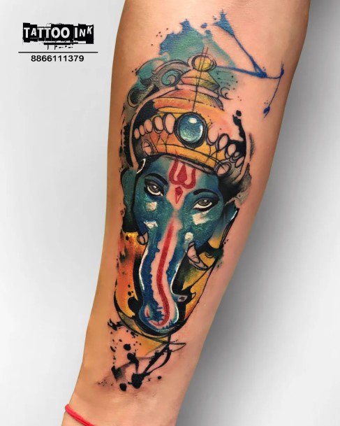 Ladies Ganesha Tattoo Design Inspiration