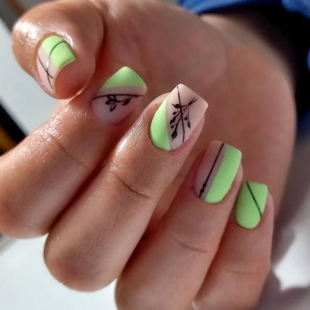 Ladies Geometric Nail Design Inspiration