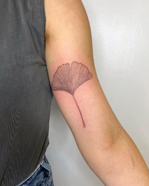 Ladies Ginkgo Tattoo Design Inspiration
