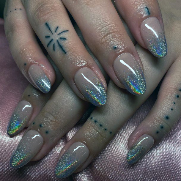 Ladies Holographic Nail Design Inspiration