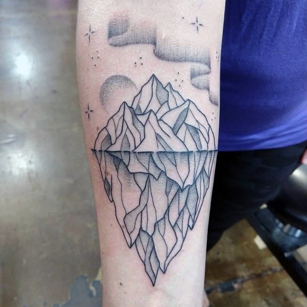 Ladies Iceberg Tattoo Design Inspiration