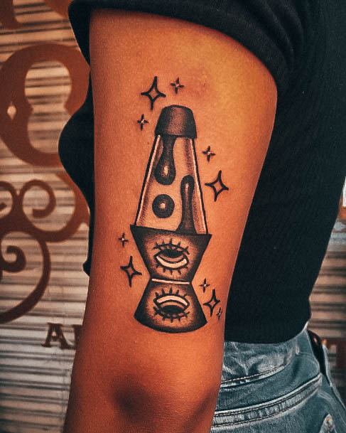 Ladies Lava Lamp Tattoo Design Inspiration