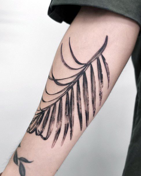 Ladies Leaf Tattoo Design Inspiration