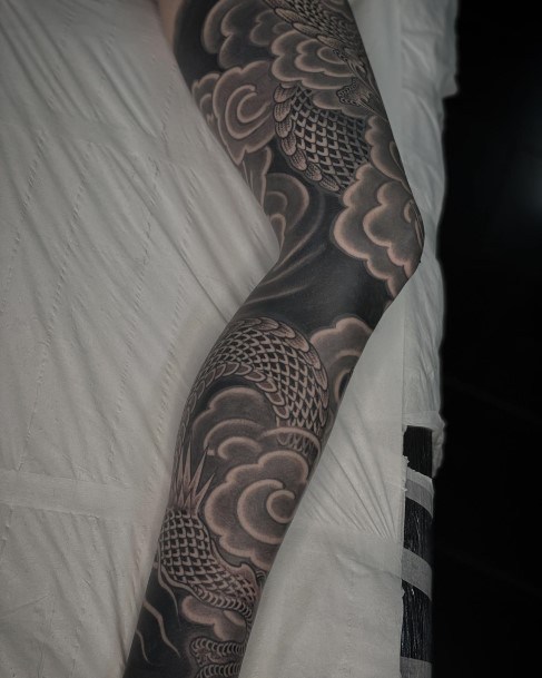 Ladies Leg Sleeve Tattoo Design Inspiration