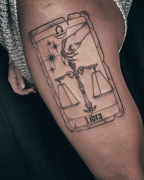 Ladies Libra Tattoo Design Inspiration