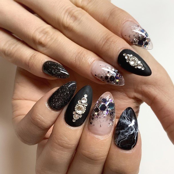 Ladies Marble Nail Design Inspiration