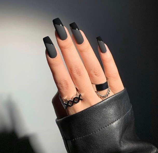 Ladies Matte Fall Nail Design Inspiration