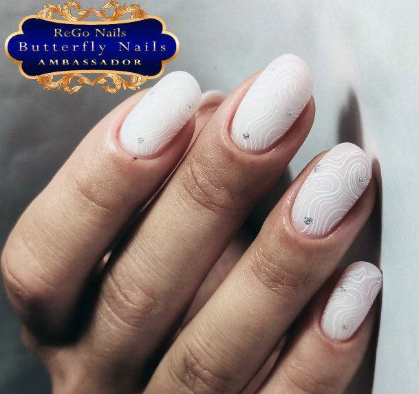 Ladies Milky White Nail Design Inspiration