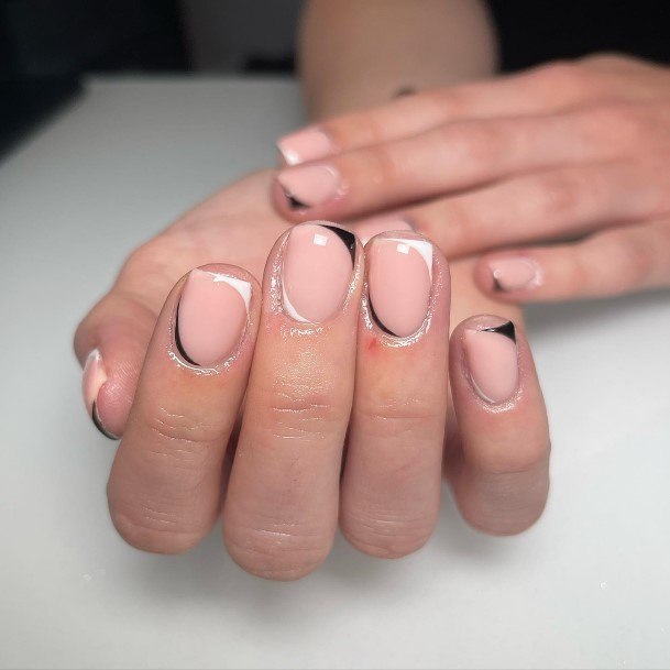 Ladies Monochrome Nail Design Inspiration