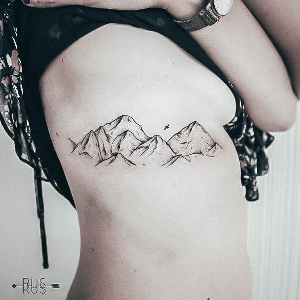 Ladies Mountain Tattoo Design Inspiration