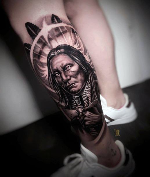 Ladies Native American Tattoo Design Inspiration