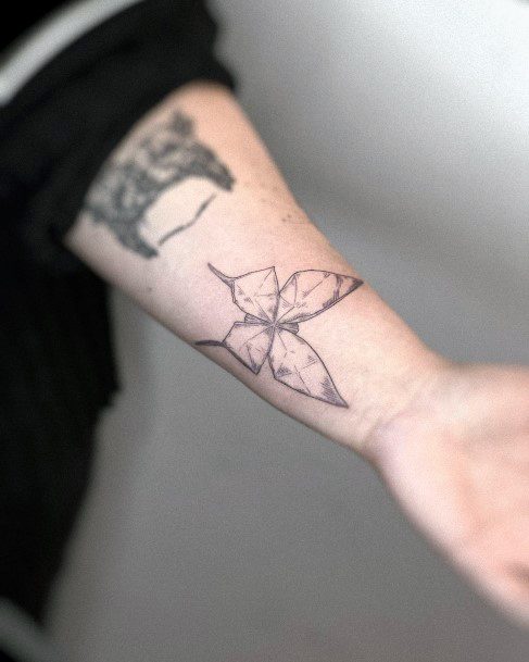 Ladies Origami Tattoo Design Inspiration