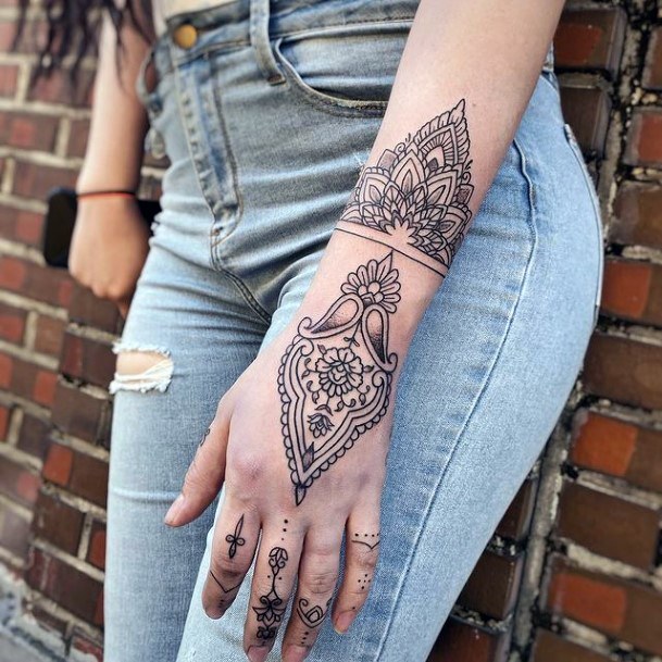 Ladies Ornamental Tattoo Design Inspiration