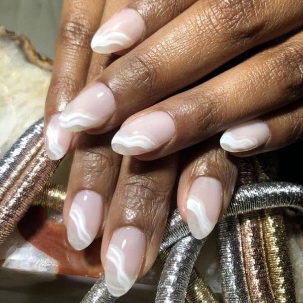 Ladies Pale Pink Nail Design Inspiration