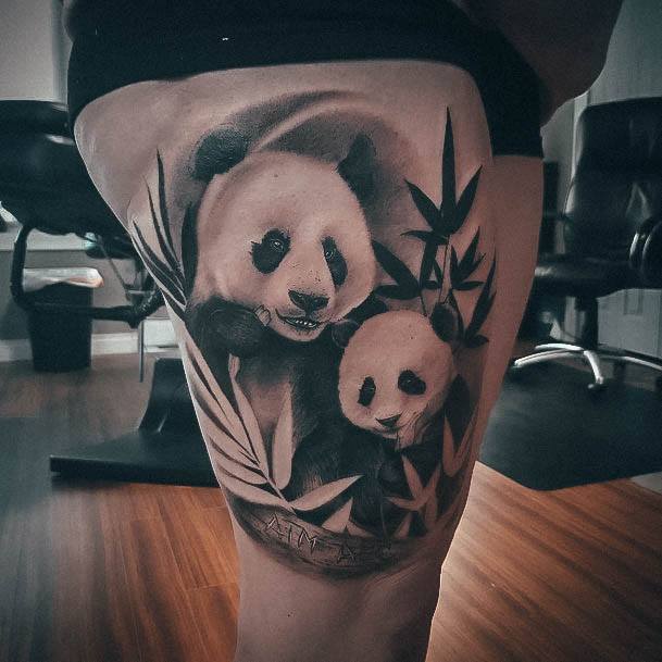 Ladies Panda Tattoo Design Inspiration