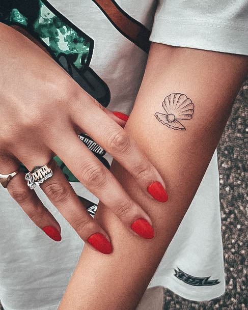 Top 100 Best Pearl Tattoos For Women  Gemstone Design Ideas