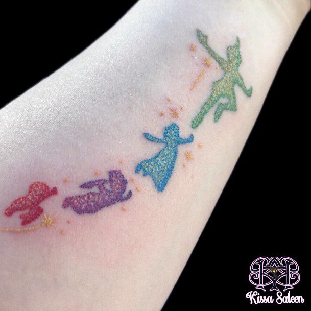 Ladies Peter Pan Tattoo Design Inspiration