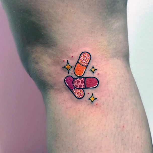 Ladies Pill Tattoo Design Inspiration
